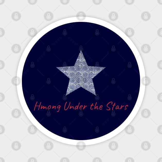 Hmong Under the Stars – Traditional Tribal Pattern Star Art Magnet by Pimcolle